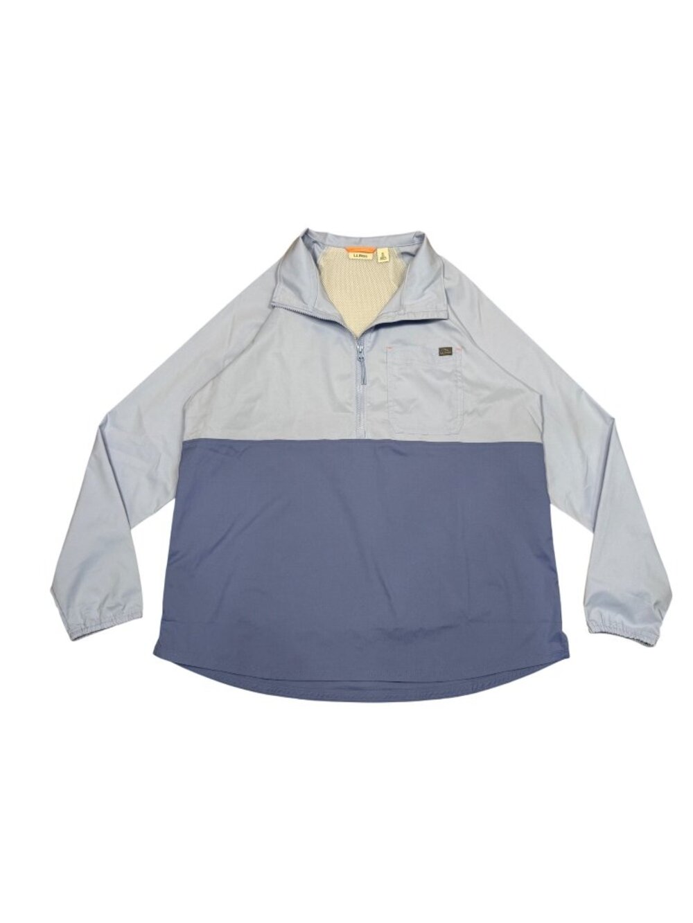 L.L. Bean SunSmart Quarter-Zip Pullover Womens Medium Colorblock UPF 50+ Woven S